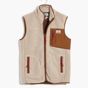 Madewell x Penfield Fleece Vest in Nutmeg (Large)